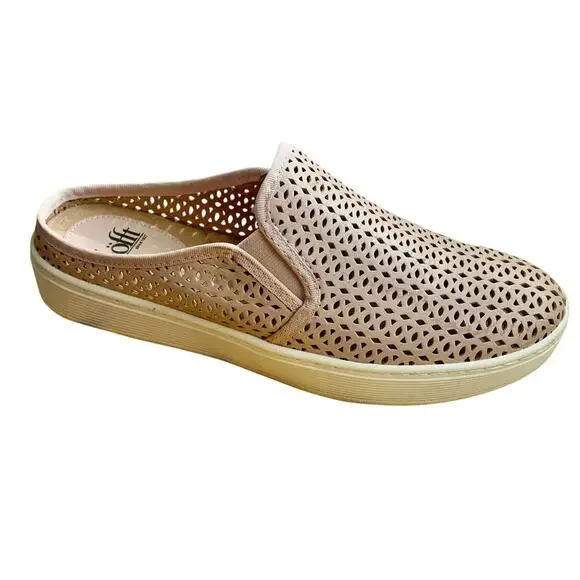 SOFFT Women’s Slip-On Leather Sneaker Padded Slides Somers II Taupe/Blush SIZE 9 - Picture 2 of 14